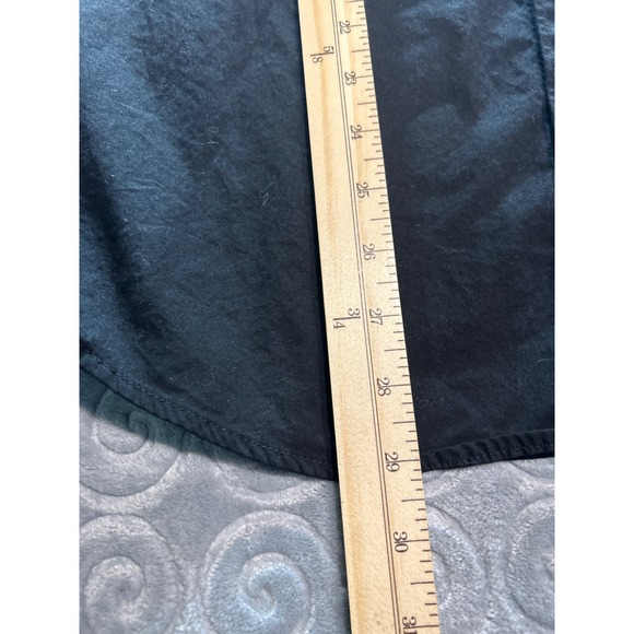 Guess Denimz Black Button Down Shirt Long Sleeve Red Stripe‎ Logo - Picture 3 of 9